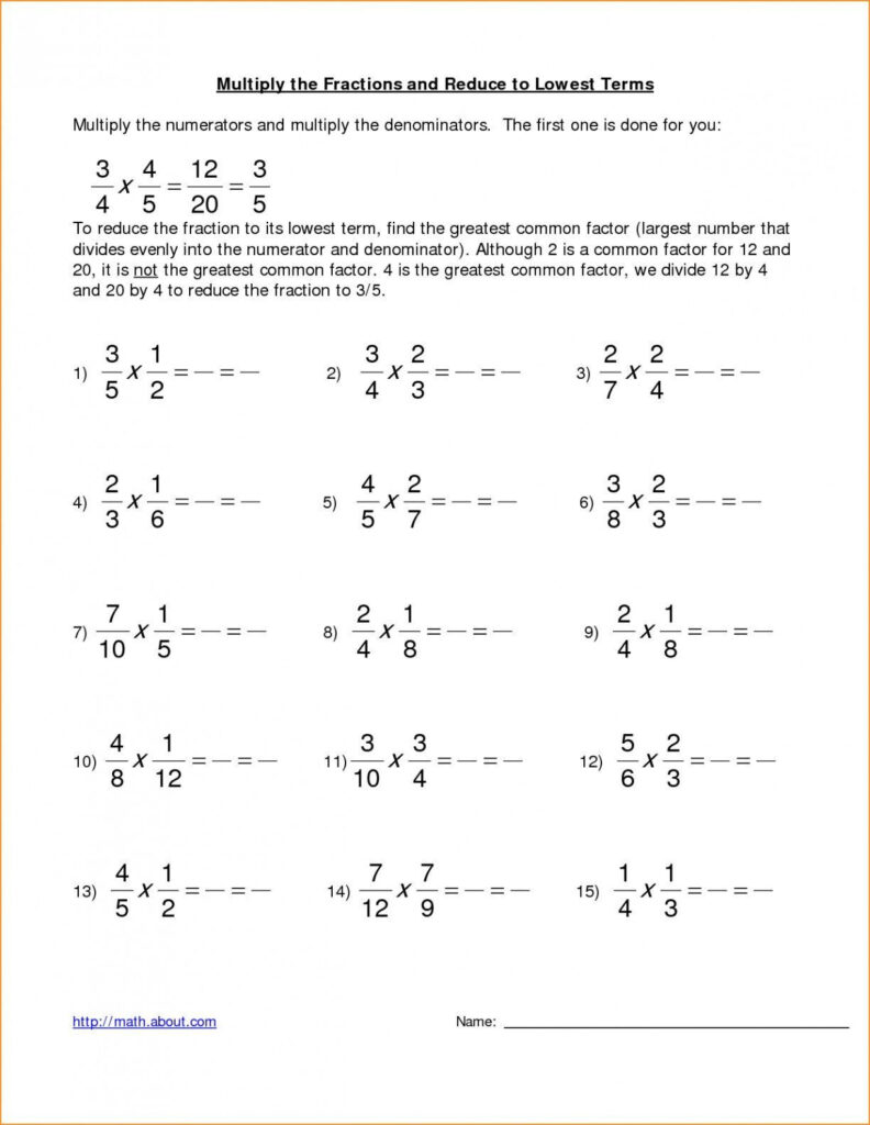 5th Grade Fraction Worksheet Fraction Worksheet Grade 5 In 