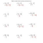 Adding And Subtracting Mixed Fractions A Fractions