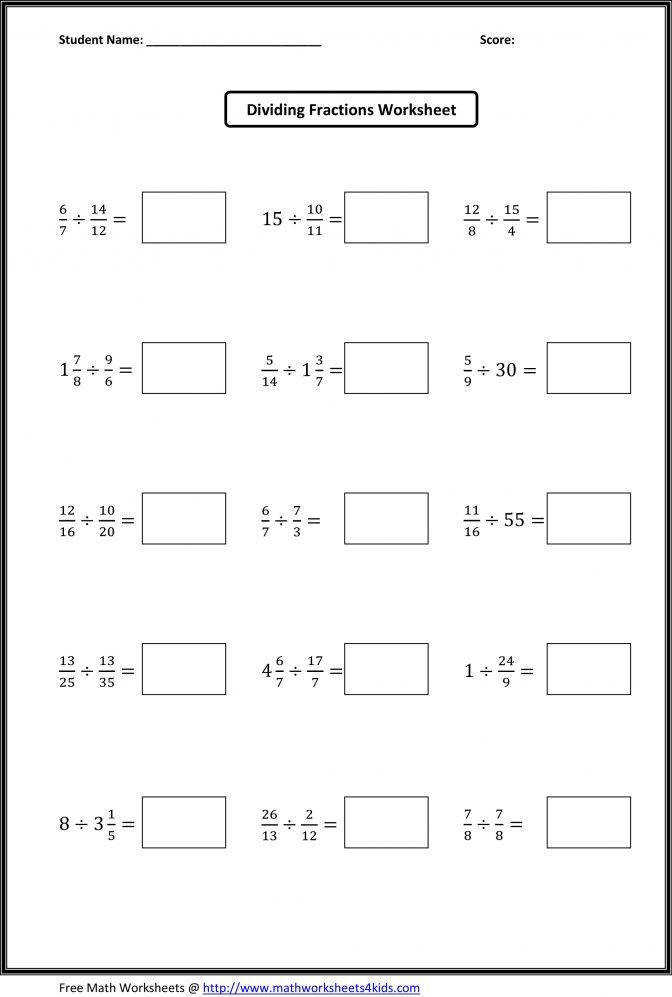 Adding Subtracting Multiplying And Dividing Fractions 
