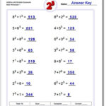 Addition With Exponents Https Www Dadsworksheets