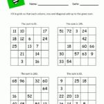 Advanced Magic Square Worksheet 1 Magic Squares Math