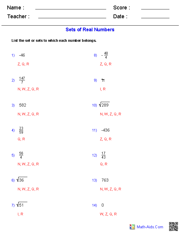 Algebra 1 Worksheets Basics For Algebra 1 Worksheets