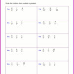 Comparing And Ordering Rational Numbers Worksheet Answer