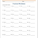 Converting Improper To Mixed Fractions Worksheet