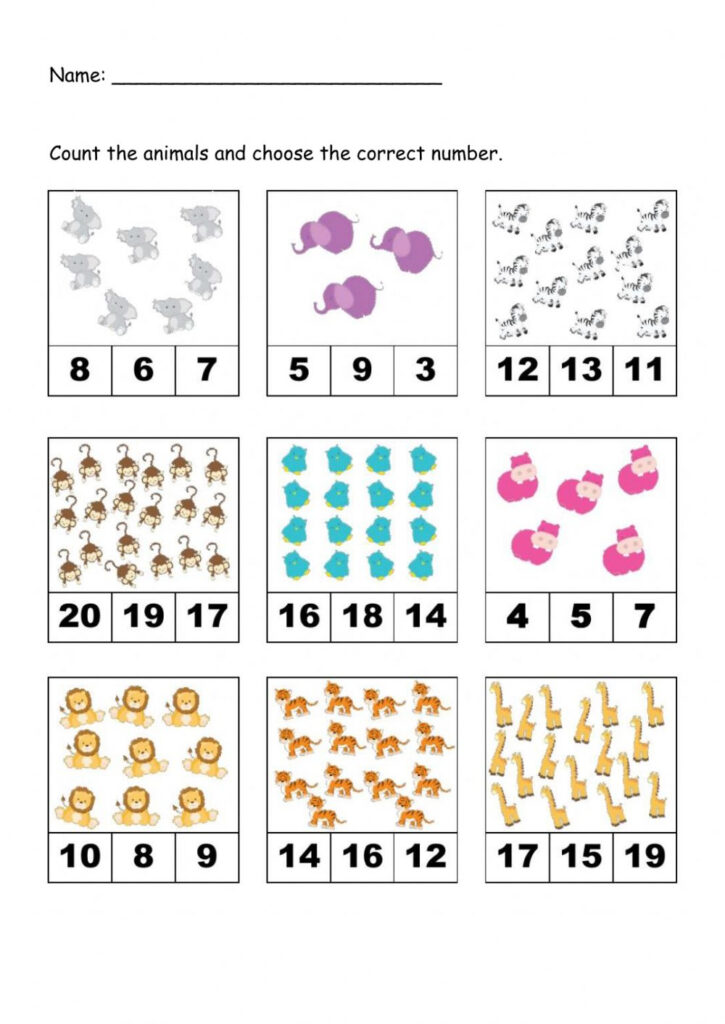 Counting 1 20 Interactive Worksheet