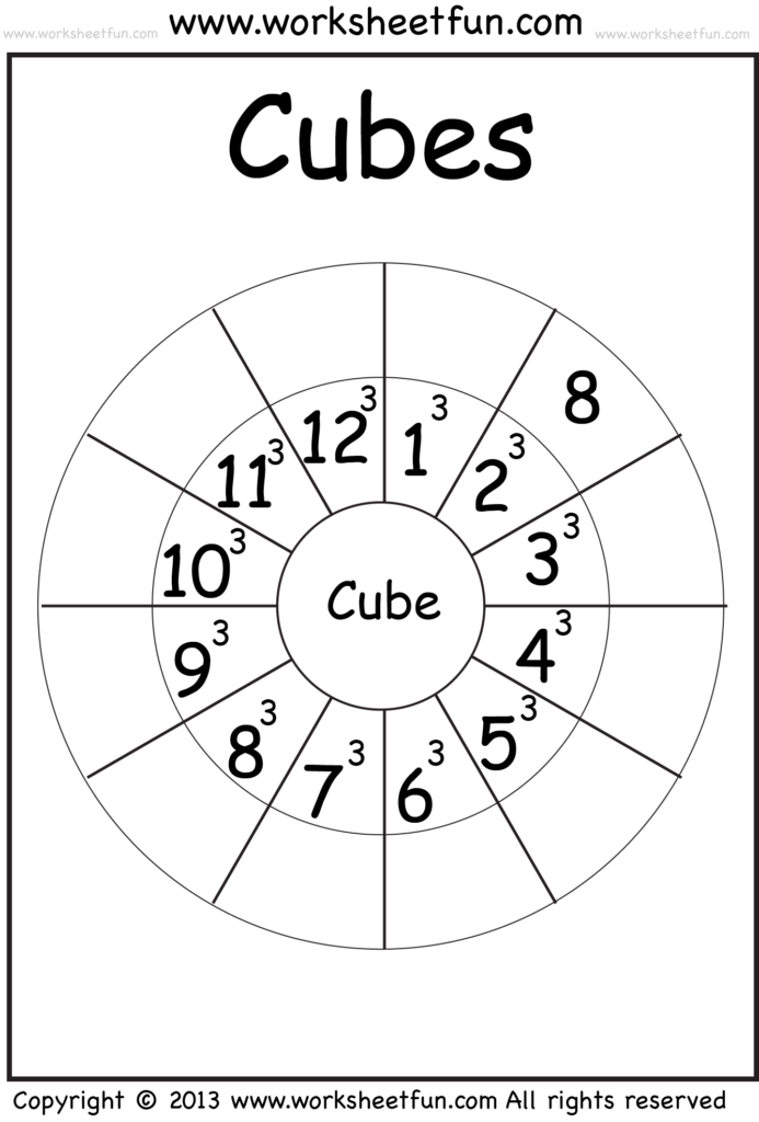 Cube 1 12 Worksheet FREE Printable Worksheets 