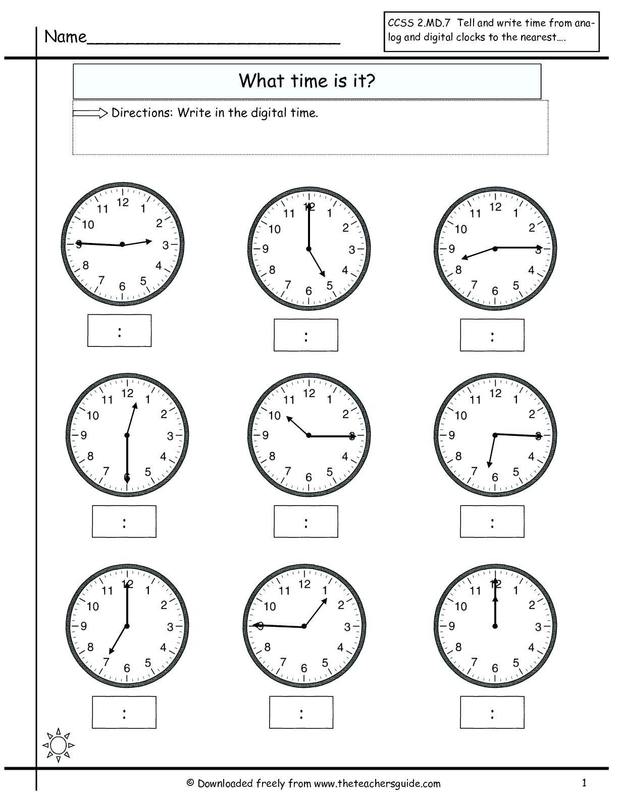 Digital Clock Worksheets Ks1 Navajosheetco Db excel