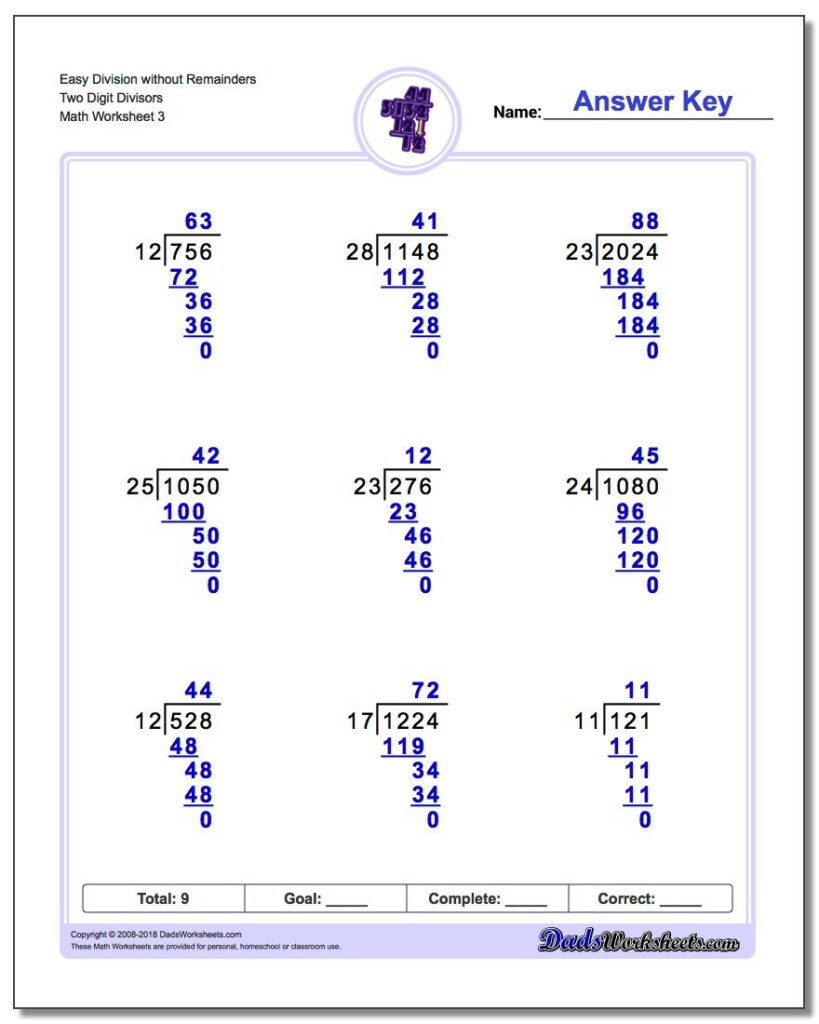 Division With Multi Digit Divisors