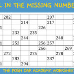 Ejercicio De Fill In Missing Numbers 200 300 Write