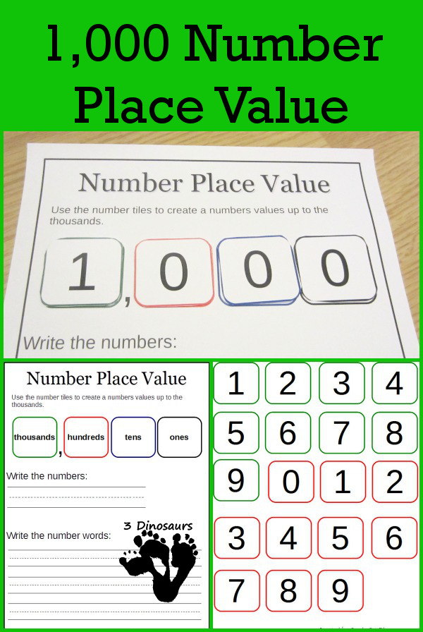 FREE 1000 Number Place Value Printables Free Homeschool