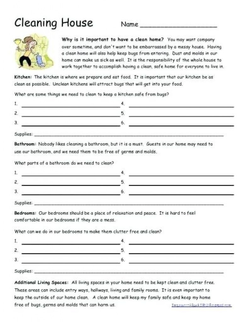 Free Printable Life Skills Worksheets For Adults Forms 