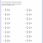 Free Subtracting Fractions With Options To Choose Like Or