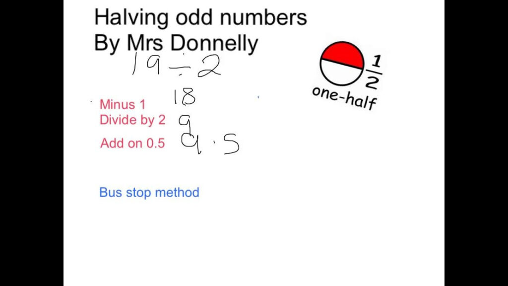 Halving Odd Numbers YouTube
