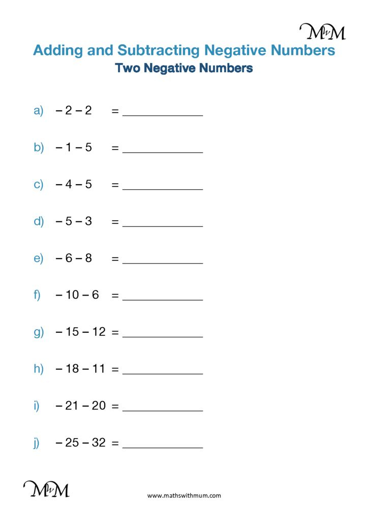 How To Subtract Positives From Negatives Using A Number 