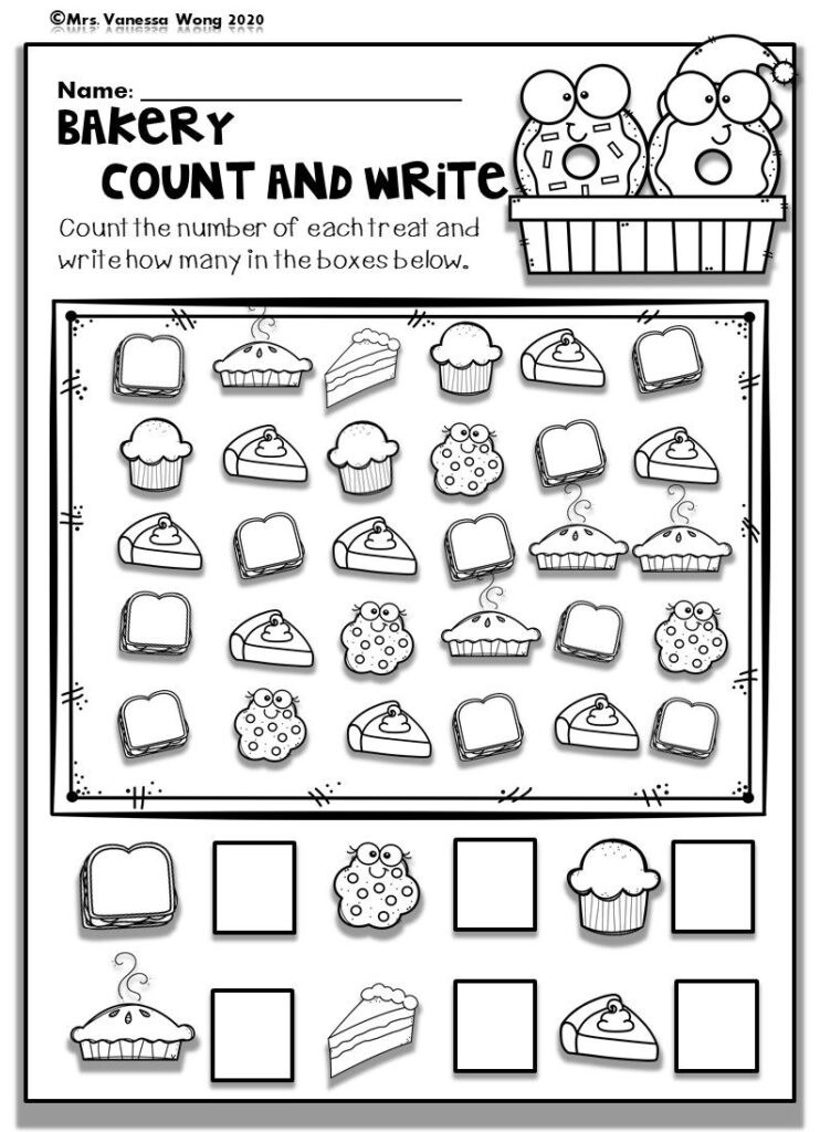 Kindergarten Math Worksheets Numbers 1 10 Counting 