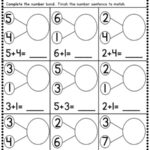 Kindergarten Number Bonds Worksheets To 10 Numbers