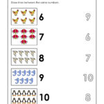 Kindergarten Number Worksheets 6 Matching Numbers 6 To 10