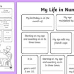 KS1 My Life In Numbers Worksheet