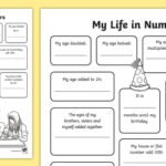 KS2 Year 4 My Life In Numbers Worksheet Activity Sheet