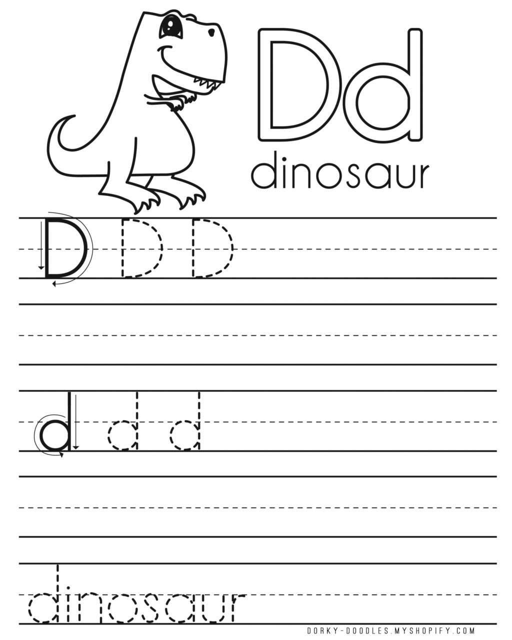 Letter D Tracing Worksheets Preschool