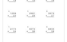 Long Multiplication 4 Digits By 2 Digits Multiplication