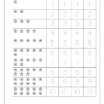 Math Worksheet Number Tracing 1 To 10 Writing Numbers