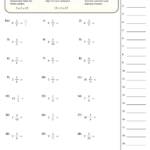 Mixed Number Fraction To Improper Fraction Worksheet With