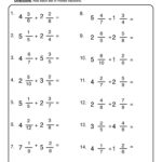 Mixed Numbers Worksheets Ejercicios De Calculo