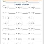 Multiplying Fractions And Whole Number Worksheets