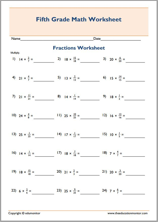 Multiplying Fractions And Whole Number Worksheets