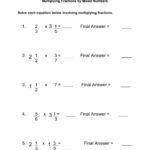 Multiplying Fractions By A Mixed Number Worksheet