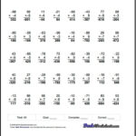 Negative Numbers Free Math Worksheets For Negative Numbers