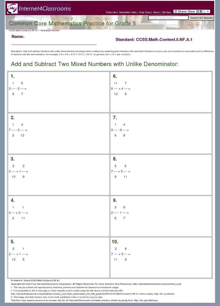 New Worksheets Available 5th Grade Add And Subtract Two