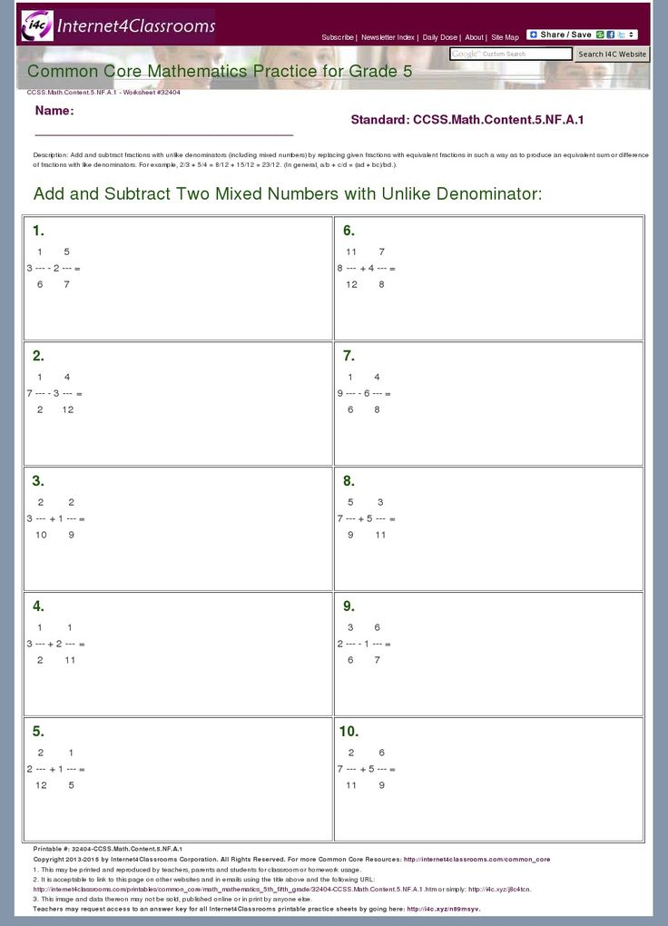 New Worksheets Available 5th Grade Add And Subtract Two 