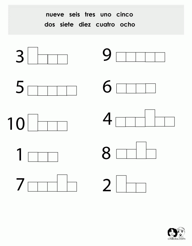 Number Worksheet Spanish Spanish Worksheets Samples