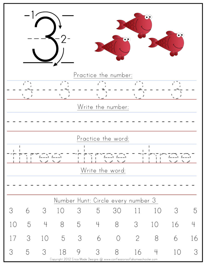 Number Worksheets Writing Numbers Kindergarten Numbers 