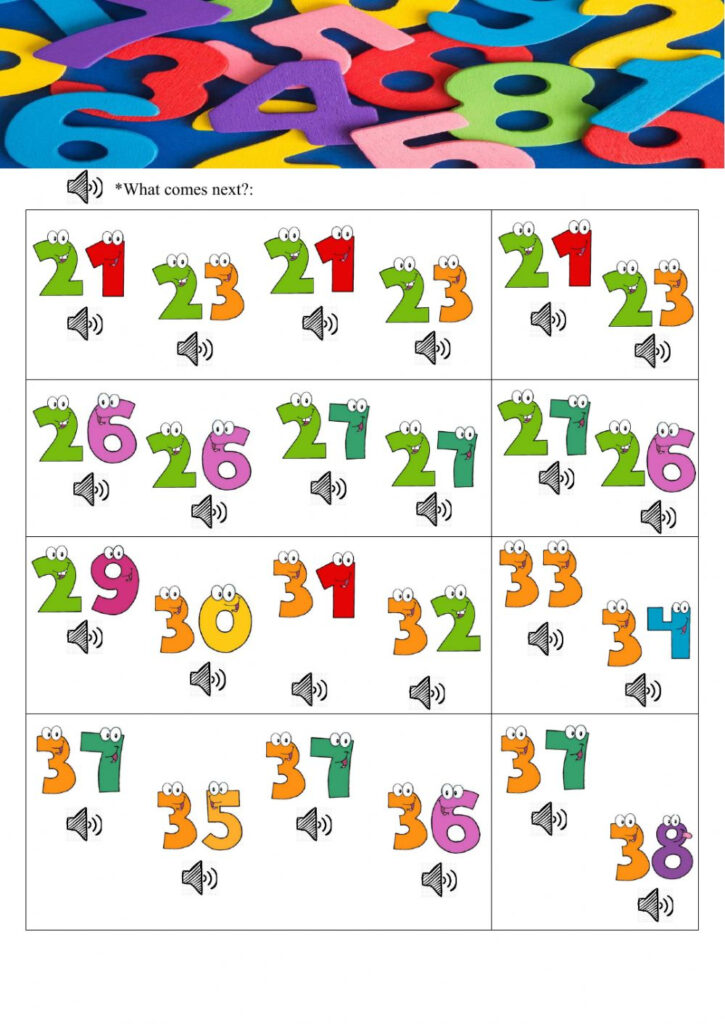 Numbers 20 To 40 Activity