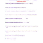 Order Of Operations With Rational Numbers Worksheet Pdf