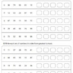 Ordering Numbers Worksheets Math Worksheets Mental