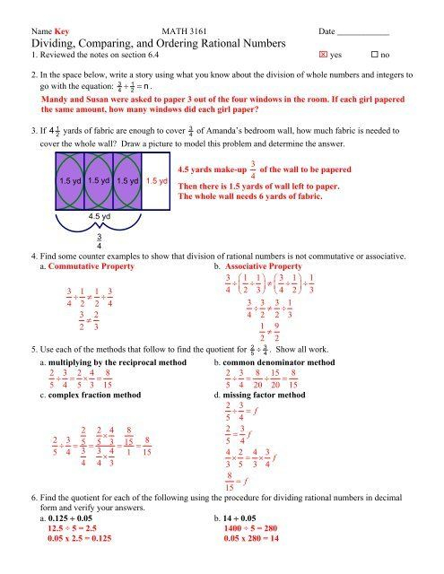 Ordering Rational Numbers Worksheet 6th Grade Worksheetpedia