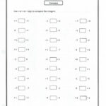 Ordering Rational Numbers Worksheet Pare And Order