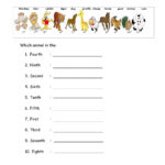 Ordinal Numbers Activity For Grade 2