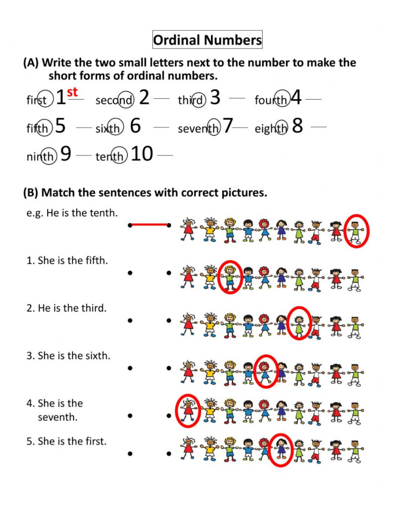 Ordinal Numbers Online Worksheet For Grade 2
