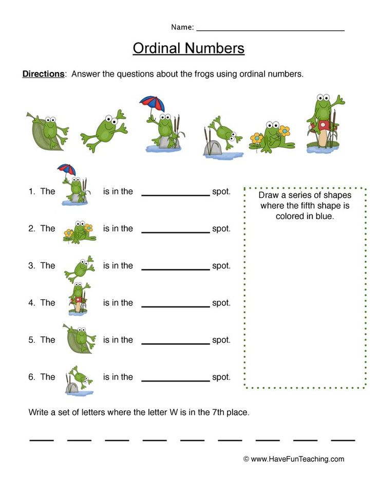 Ordinal Numbers Pictures Worksheet Number Worksheets 