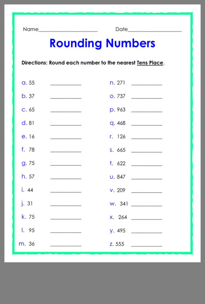 Pin By Julia Singleton On 4th Grade Rounding Numbers 