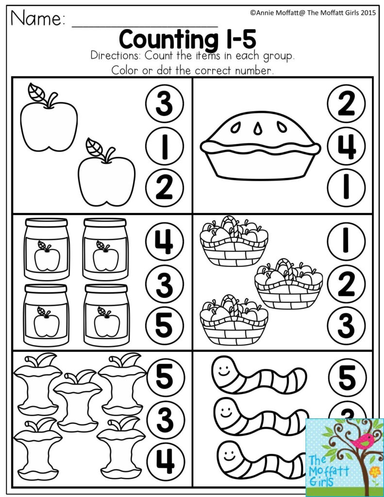 Preschool Worksheets Numbers 1 5 Preschool Worksheets