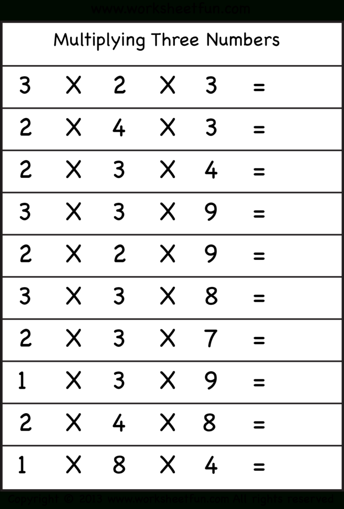 Printable Multiplication 3 s PrintableMultiplication