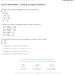 conjugates and dividing complex numbers independent practice worksheet