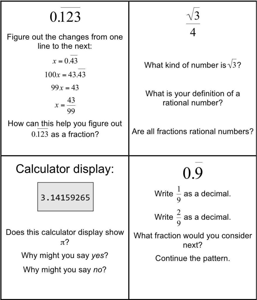 Rational And Irrational Numbers Worksheet Grade 9 Pdf 