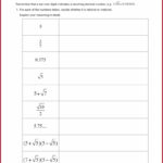 Rational And Irrational Numbers Worksheet With Answers